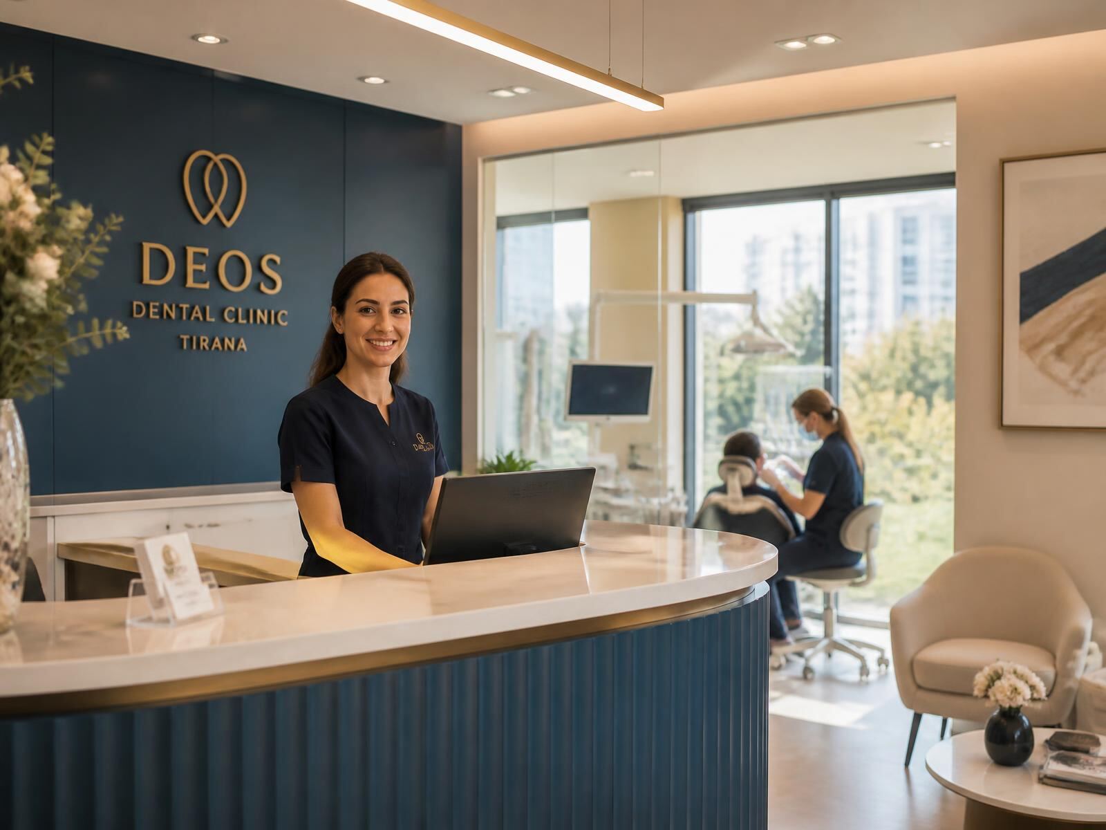 Sala operativa della clinica dentale partner di Tirana